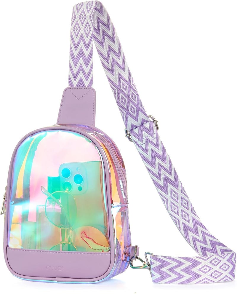 CLUCI Clear Bag for Stadium Events, Clear Crossbody Bag, Small Transparent Purses - Image 1